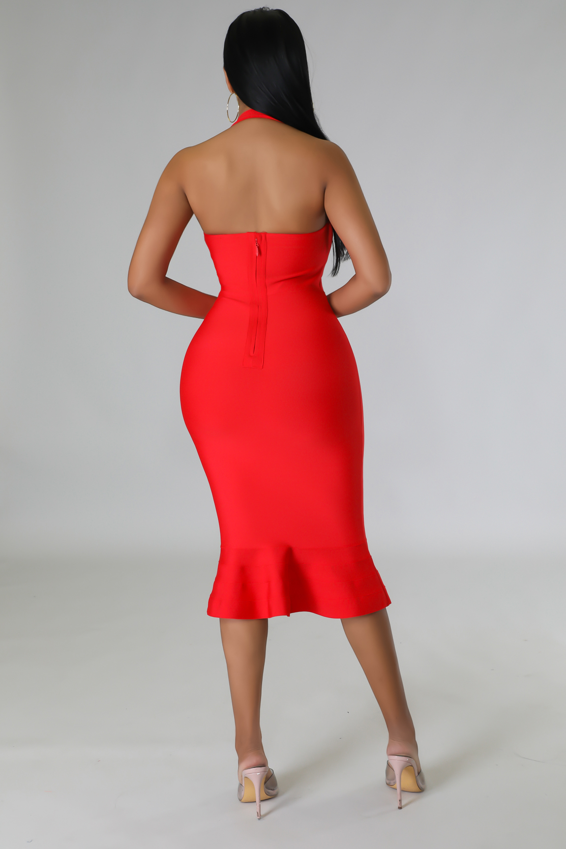 Teatime Midi Dress (Red)