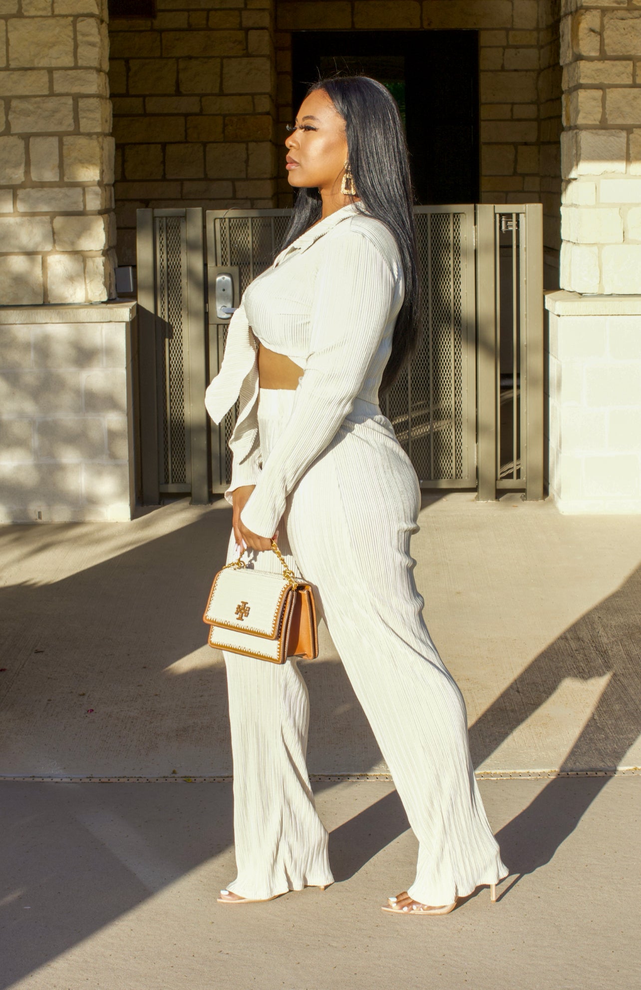 Palm Springs Pants Set (Beige)