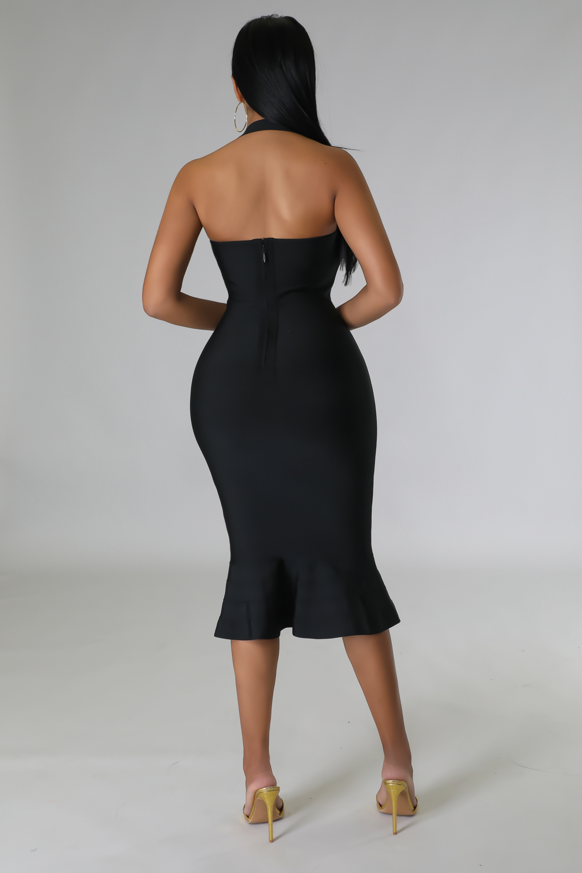 Teatime Midi Dress (Black)